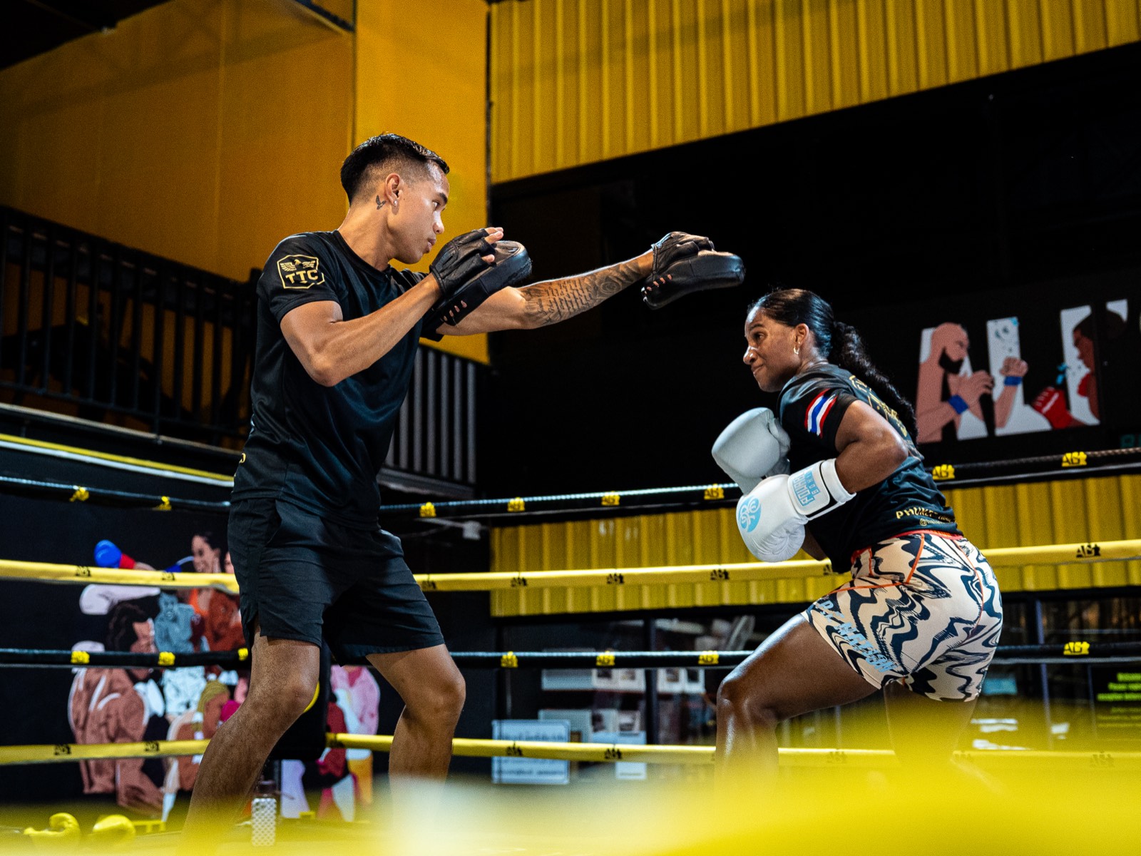 Padwork with a Thailand Training Club coach